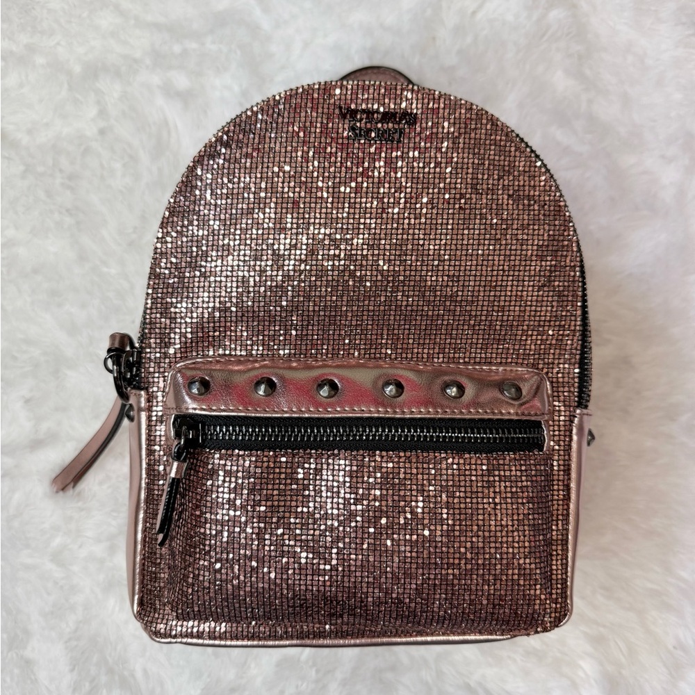 Victoria Secret Pink Metallic Sparkly Back Bag